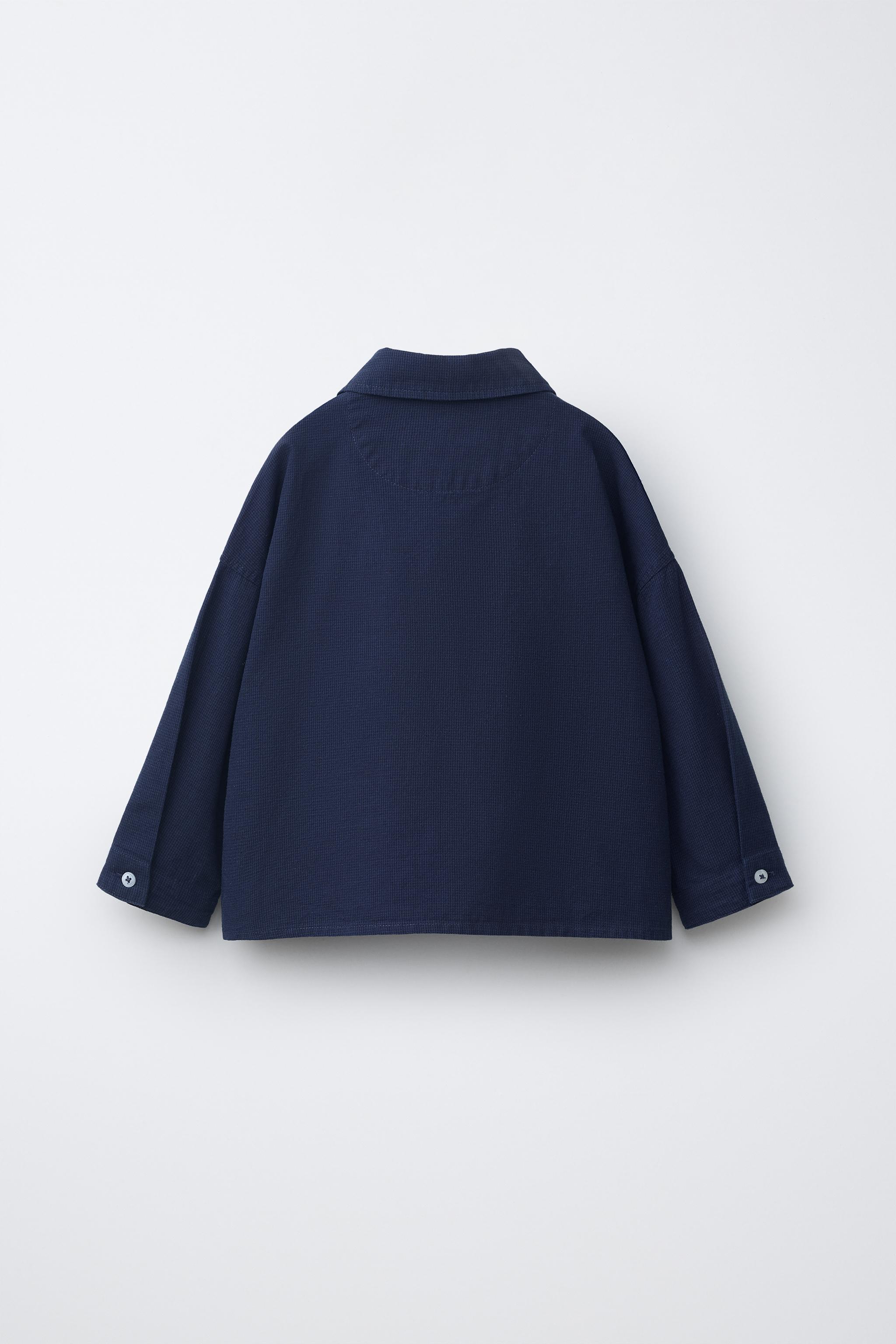 ZARA TIMELESS - CHEMISE À CARREAUX AVEC COTON ET LIN